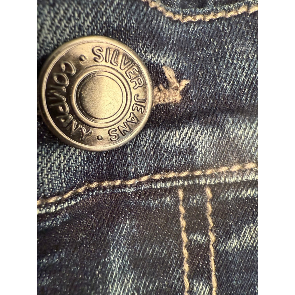 Girls Silver Jeans Co. Blue Garret Denim Jeans Size 14 with Gold Stitching - Picture 5 of 8